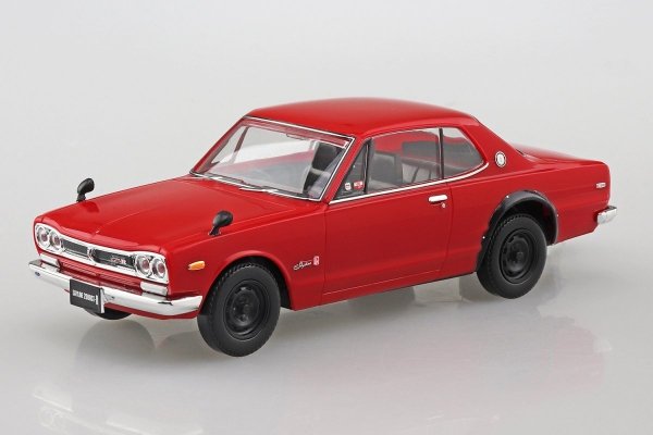 Aoshima 05884 Nissan Skyline 2000 GT-R (Red) 1/32
