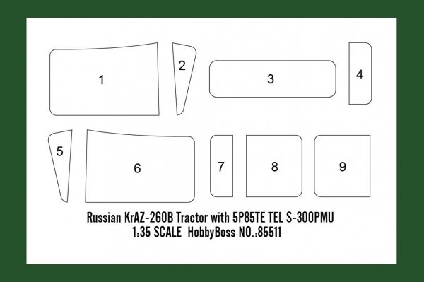 Hobby Boss 85523 Russian KrAZ-260B Tractor with MAZ/ChMZAP-5247G semitrailer 1/35