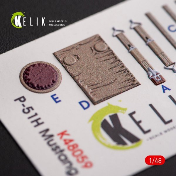 Kelik K48059 P-51H Mustang interior 3D decals for Modelsvit kit (1/48)