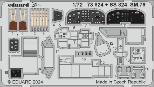 Eduard 73824 SM.79 interior ITALERI 1/72