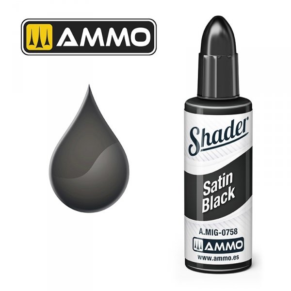 AMMO of Mig Jimenez A.MIG 0758 Satin Black Shader