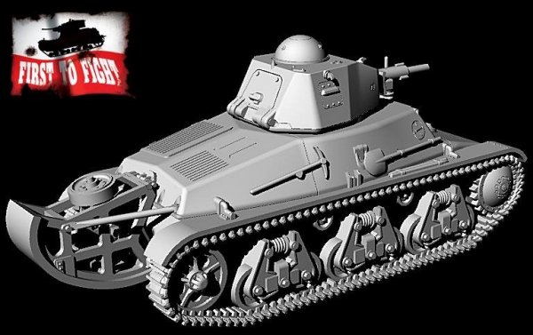 First To Fight PL104 Francuski Czołg Dowodzenia Hotchkiss H35 Z Armatą 37mm SA38 1/72