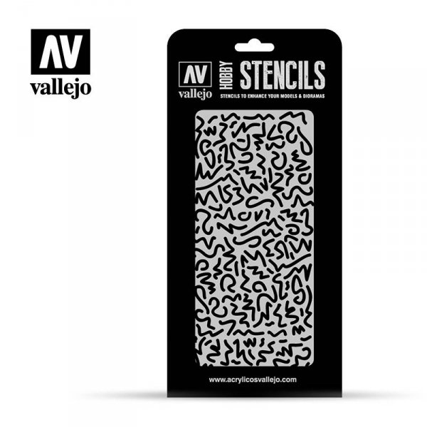 Vallejo ST-CAM001 Luftwaffe WWII Shingles Camo Stencil 1/32