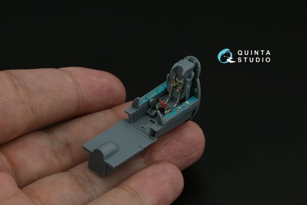 Quinta Studio QD+72240 MiG-21bis late 3D-Printed &amp; coloured Interior on decal paper ( Eduard )( with 3D-printed resin parts ) 1/72