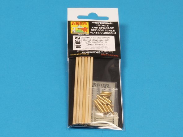 Aber 16052 Barrel cleaning rods with brackets for Tiger II (1:16)