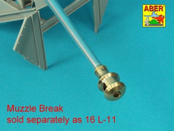 Aber 16l-29 Barrel for the Pak 40 anti-tank gun without muzzle brake / Lufa do armaty p/panc Pak 40 bez hamulca wylotowego 1/16