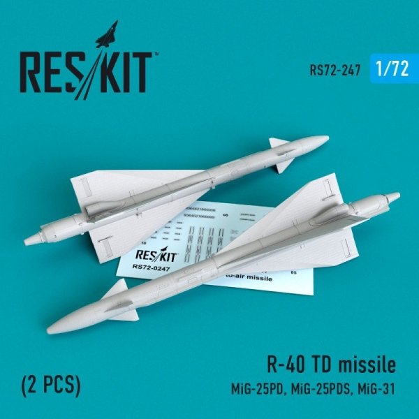 RESKIT RS72-0247 R-40 TD missile (2 PCS) 1/72