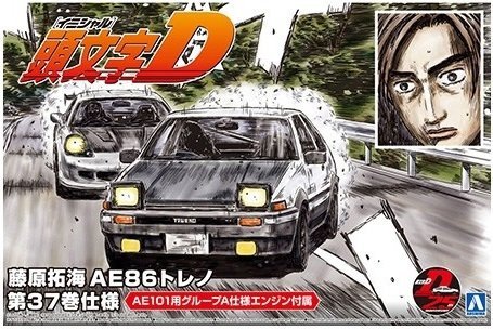 Aoshima 05961 Takumi Fujiwara 86 Trueno Comics Vol.37 Ver. (Toyota) 1/24