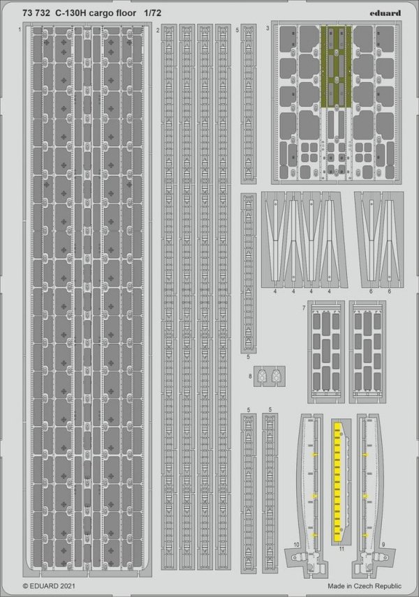 Eduard 73732 C-130H cargo floor for Zvezda 1/72