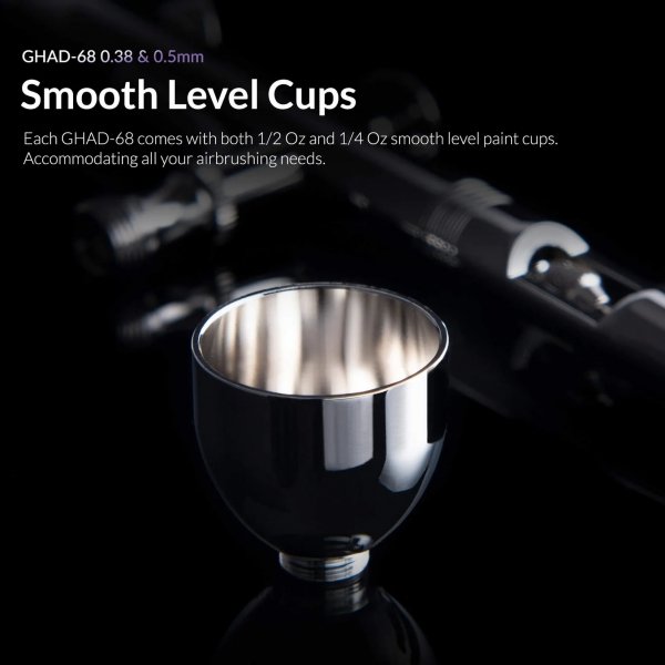 Gaahleri 40140 Advanced Series GHAD-68 Airbrush 0,38 mm &amp; 0,5 mm, 1/4 oz &amp; 1/2 oz