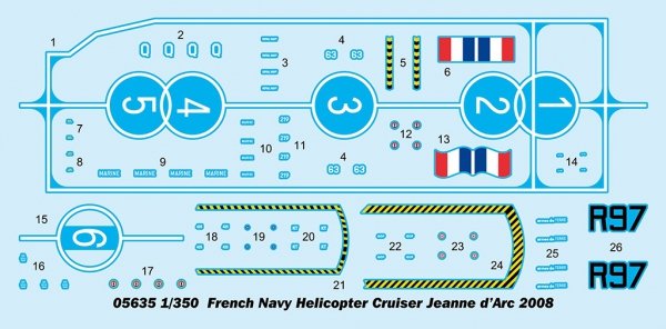 Trumpeter 05635 French Navy Helicopter Cruiser Jeanne dArc 2008 1/350