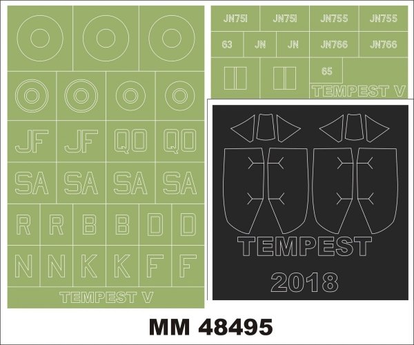 Montex MM48495 Tempest V EDUARD 82121 1:48