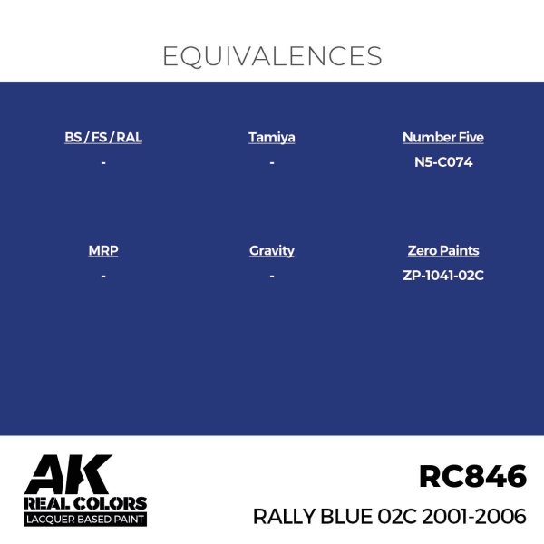 AK Interactive RC846 Rally Blue 02C 2001-2006 17 ml