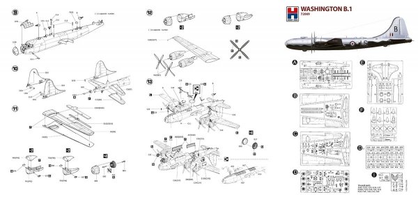 Hobby 2000 72069 Washington B.1 ( ACADEMY + CARTOGRAF + MASKI ) 1/72
