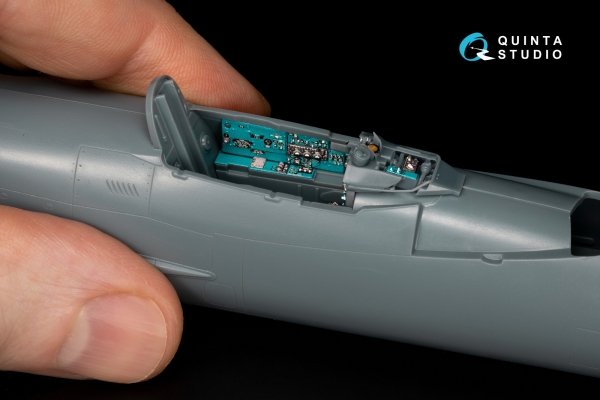 Quinta Studio QD+48580 MiG-21bis early Fishbed-L 3D-Printed &amp; coloured Interior on decal paper (Eduard) (with 3D-printed resin parts) 1/48