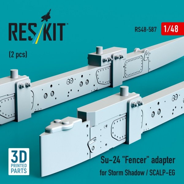 RESKIT RS48-0587 Su-24 "Fencer" adapter for Storm Shadow / SCALP-EG (2 pcs) (3D Printed) 1/48