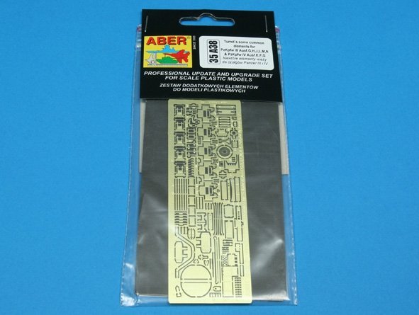 Aber 35A038 Wspólne elementy do wieży Pz.III G,H,J,L,M,N oraz Pz.IV E,F,G (1:35)
