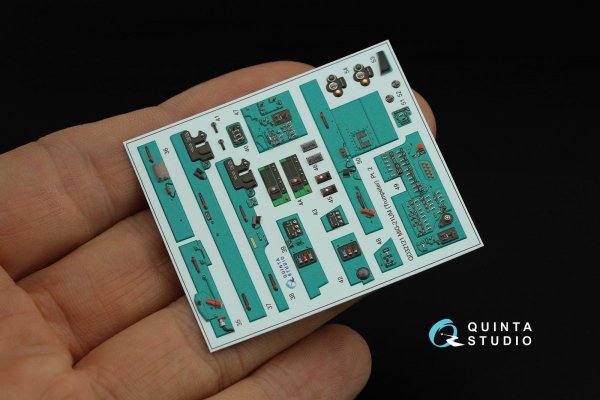 Quinta Studio QDS-32121 MiG-21UM 3D-Printed &amp; coloured Interior on decal paper (Trumpeter) (Small version) 1/32