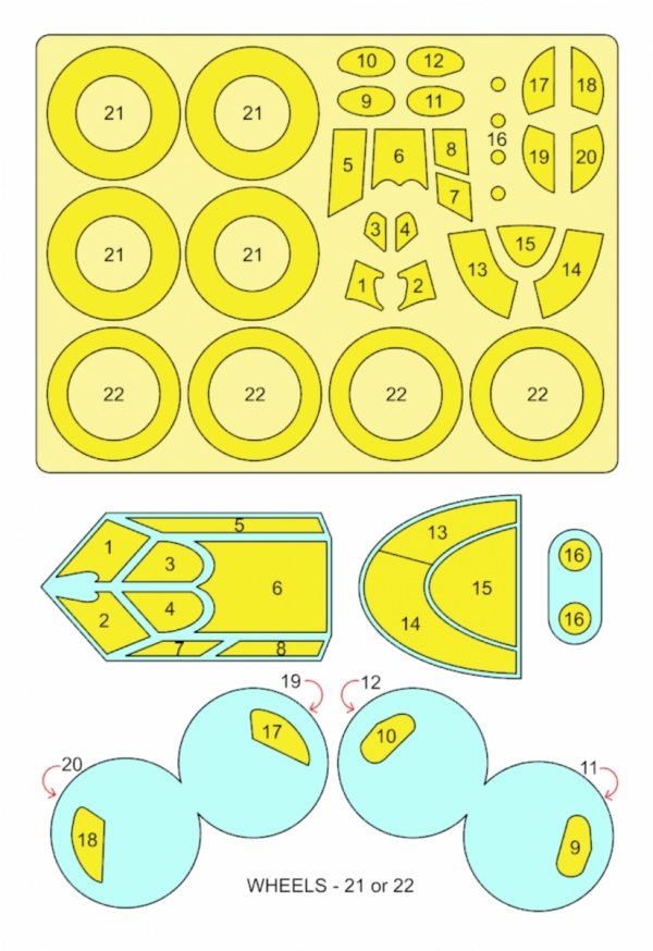 Omask 54071 I-16 type 5 mask (for Zvezda) 1/48