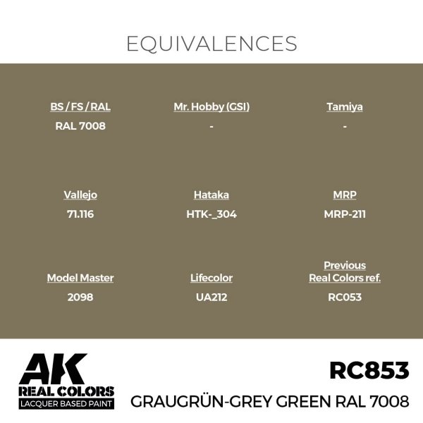 AK Interactive RC853 Graugrün-Grey Green RAL 7008 17 ml