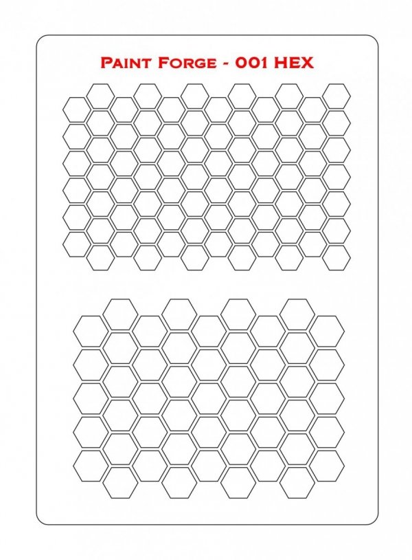 Paint Forge PFST001M STENCIL - HEX