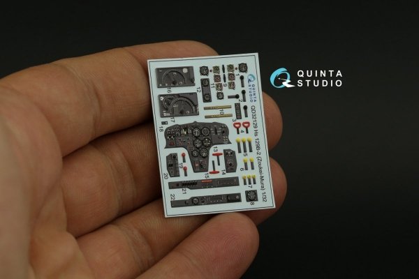 Quinta Studio QD32129 Hs 129B-2 3D-Printed &amp; coloured Interior on decal paper ( Zoukei-Mura ) 1/32