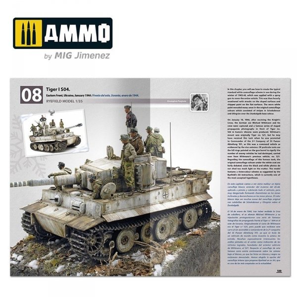 Ammo of Mig 6039 How to Paint Winter WWII German Tanks Multilingüal (Eng - Spa)