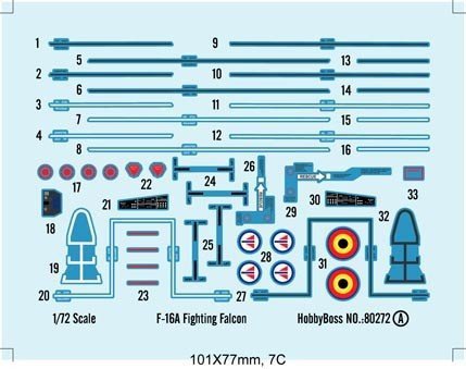 Hobby Boss 80272 F-16A Fighting Falcon (1:72)