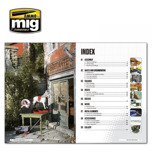 AMMO of Mig Jimenez 6215 MODELLING SCHOOL: URBAN DIORAMAS (English)