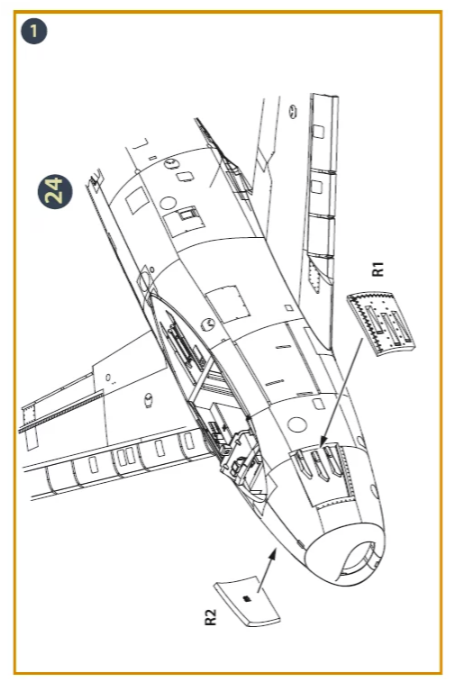 Clear Prop! CPA48057 F-86A gun port (open) for CP kits 1/48