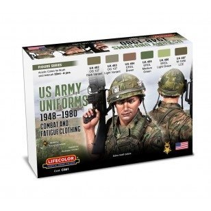 Lifecolor CS61 Acrylic paint set American Uniforms 6x22ml