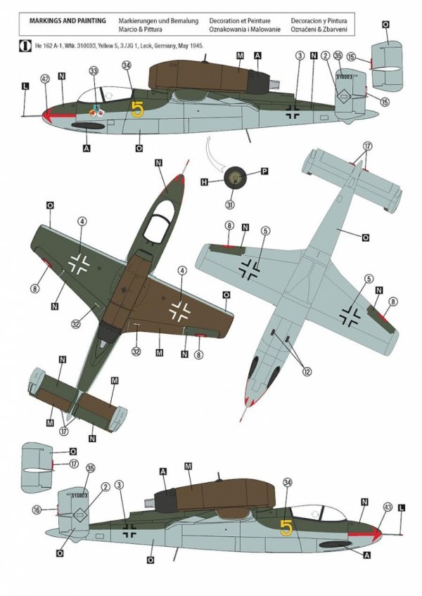 Hobby 2000 32021 Heinkel He 162 A-1 Salamander 1/32