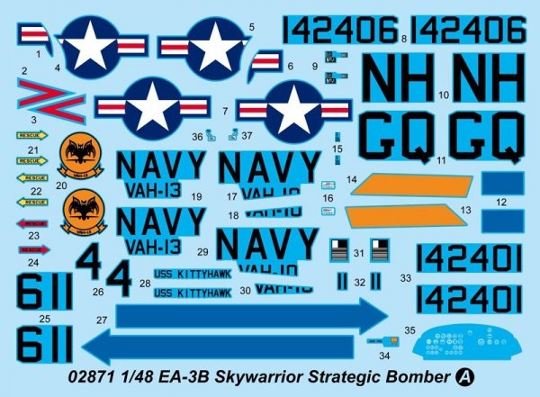 Trumpeter 02871 EA-3B Skywarrior Strategic Bomber