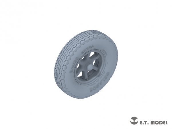 E.T. Model P35-134 WWII German Sd.Kfz.7(8t) Sagged Front Wheels &amp; Spare Wheel Type.3 for Dragon / Trumpeter kit 1/35