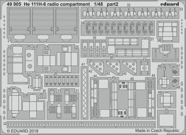 Eduard 49905 He 111H-6 radio compartment 1/48 ICM