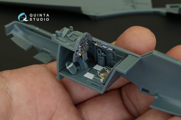 Quinta Studio QD48086 Bf 109E-1/E-3 3D-Printed &amp; coloured Interior on decal paper (for Eduard kit) 1/48