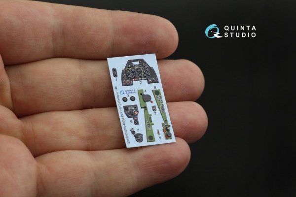 Quinta Studio QDS-48253 P-51D 3D-Printed &amp; coloured Interior on decal paper ( Tamiya ) (small version) 1/48