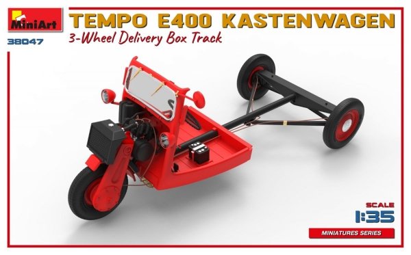 MiniArt 38047 TEMPO E400 KASTENWAGEN 3-WHEEL DELIVERY BOX TRACK 1/35