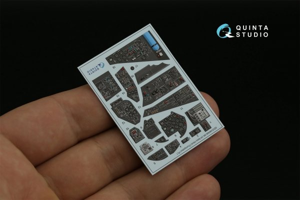 Quinta Studio QDS-48406 Mi-24 Nato Hind 3D-Printed &amp; coloured Interior on decal paper (Trumpeter)(Small version) 1/48