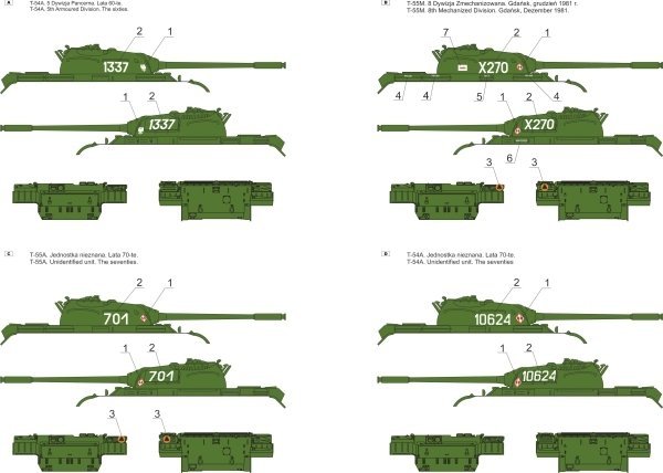 ToRo Model 35D74 T-54/T-55 w Wojsku Polskim cz.2 1/35