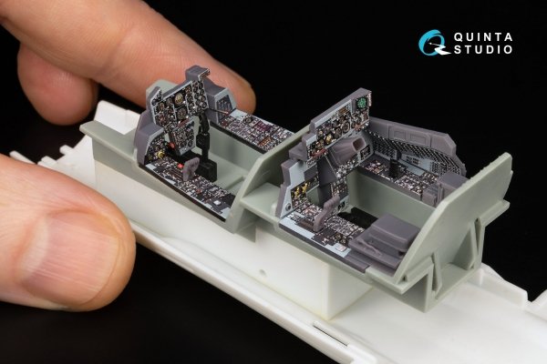Quinta Studio QD+48495 F-4D late Phantom II 3D-Printed &amp; coloured Interior on decal paper (Academy) (with 3D-printed resin parts) 1/48