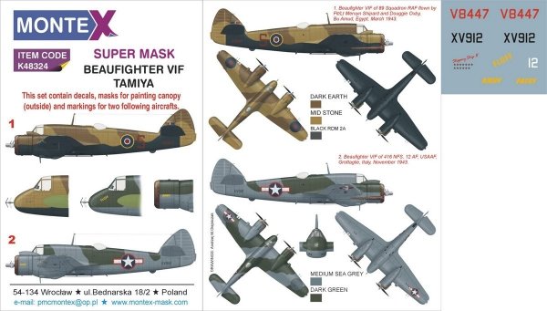 Montex K48324 BEAUFIGHTER VIF 1/48