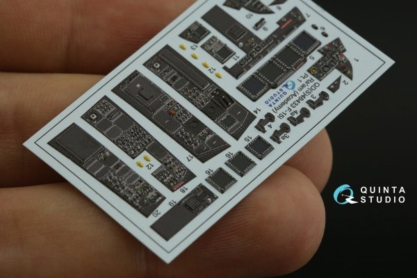 Quinta Studio QDS-48433 F-15I 3D-Printed &amp; coloured Interior on decal paper (Academy) (Small version) 1/48