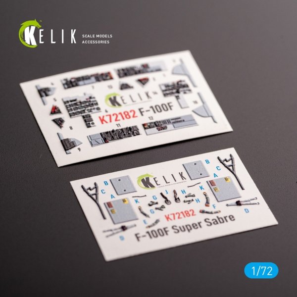 Kelik K72182 F-100F - interior 3D decals for Trumpeter kit (1/72)