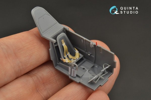Quinta Studio QD48240 Bf 109E-3/4 3D-Printed &amp; coloured Interior on decal paper ( Wingsy kits) 1/48