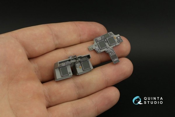 Quinta Studio QD35099 AH-64E 3D-Printed &amp; coloured Interior on decal paper (Takom) 1/35