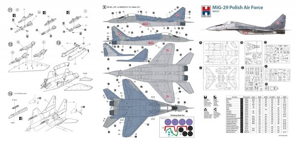 Hobby 2000 48023 MiG-29 Polish Air Force ( ACADEMY + CARTOGRAF + MASK ) 1/48