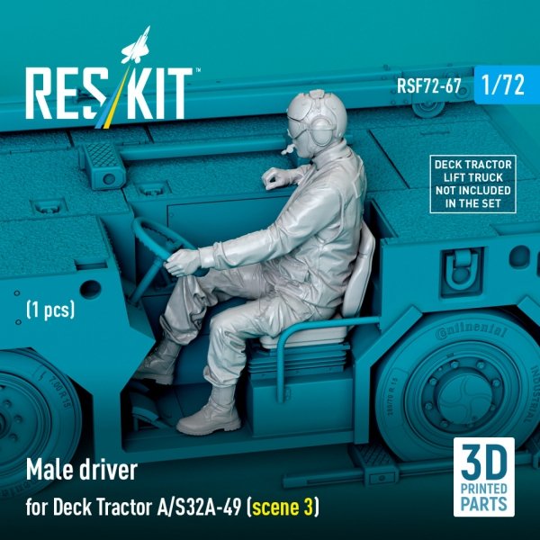 RESKIT RSF72-0067 Male driver for Deck Tractor A/S32A-49 (scene 3) (1 pcs) (3D Printed) 1/72