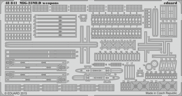 Eduard 48841 MiG-23MLD weapons 1/48 TRUMPETER