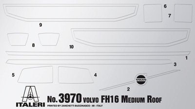 Italeri 3970 Volvo FH16 Medium Roof 1/24